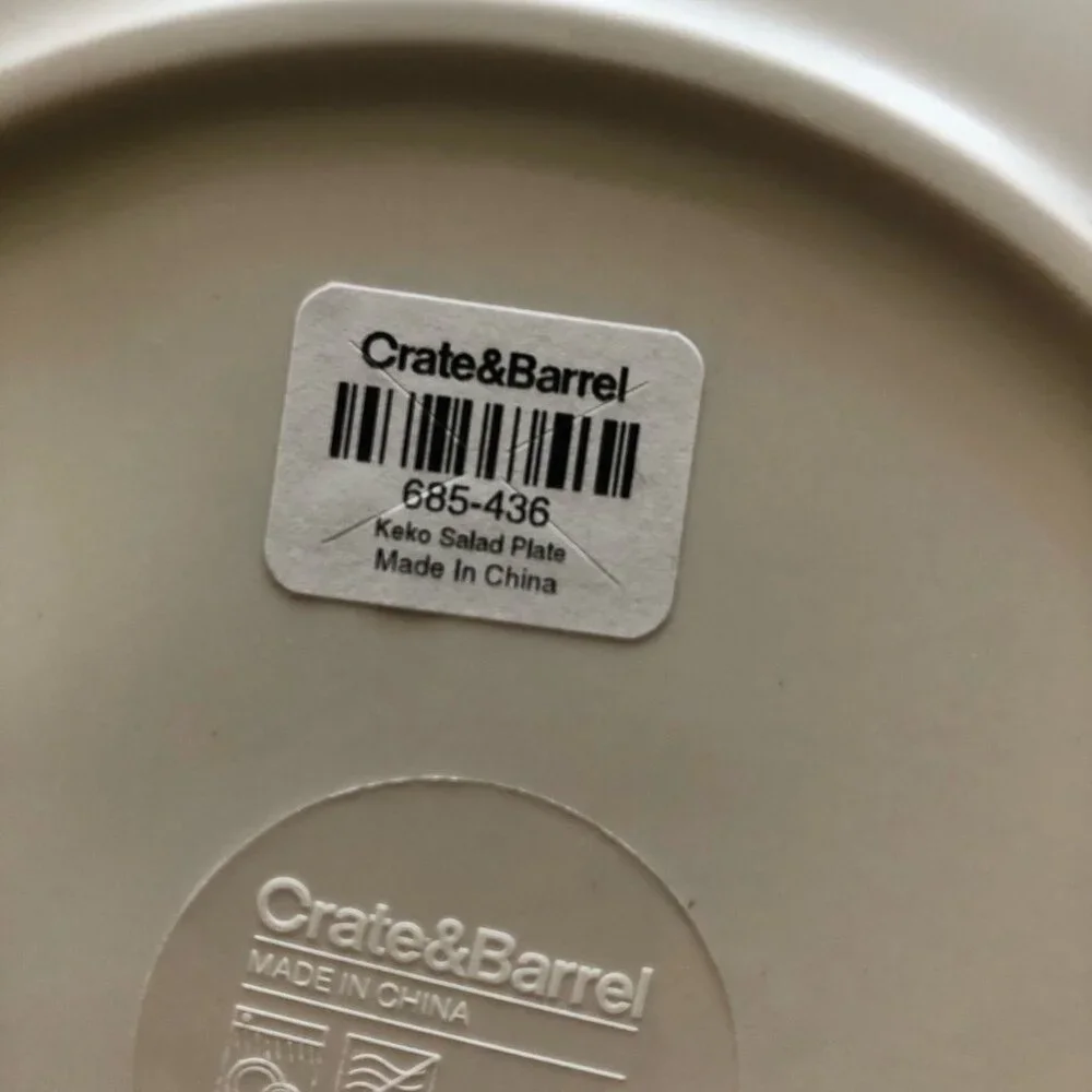 Crate & Barrel Keko Platter and 2 Salad plates - NWT